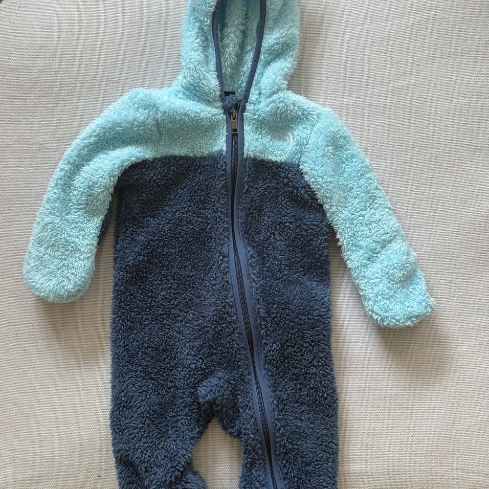 The North Face Fleece Kids One Piece in Blue and Teal